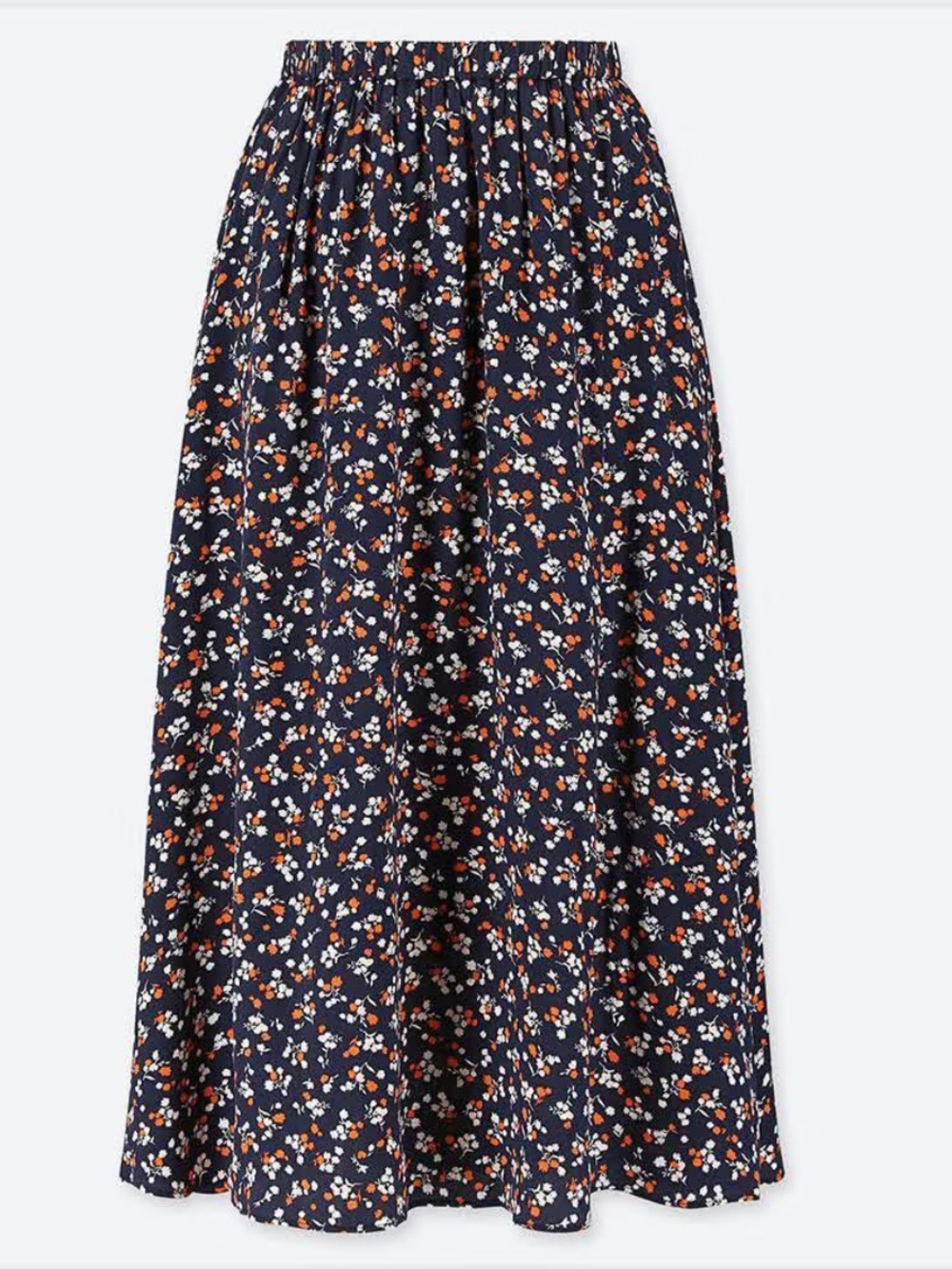90s Romantic Ditsy Floral Cottagecore Flowy Midi Skirt